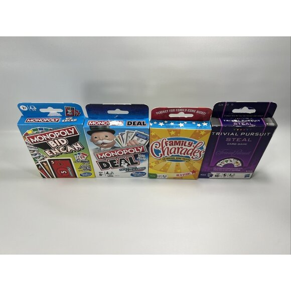 Travel Card Games 4 Pack - Monopoly, Trivial Pursuit, Family Charades *Read* - Picture 6 of 11